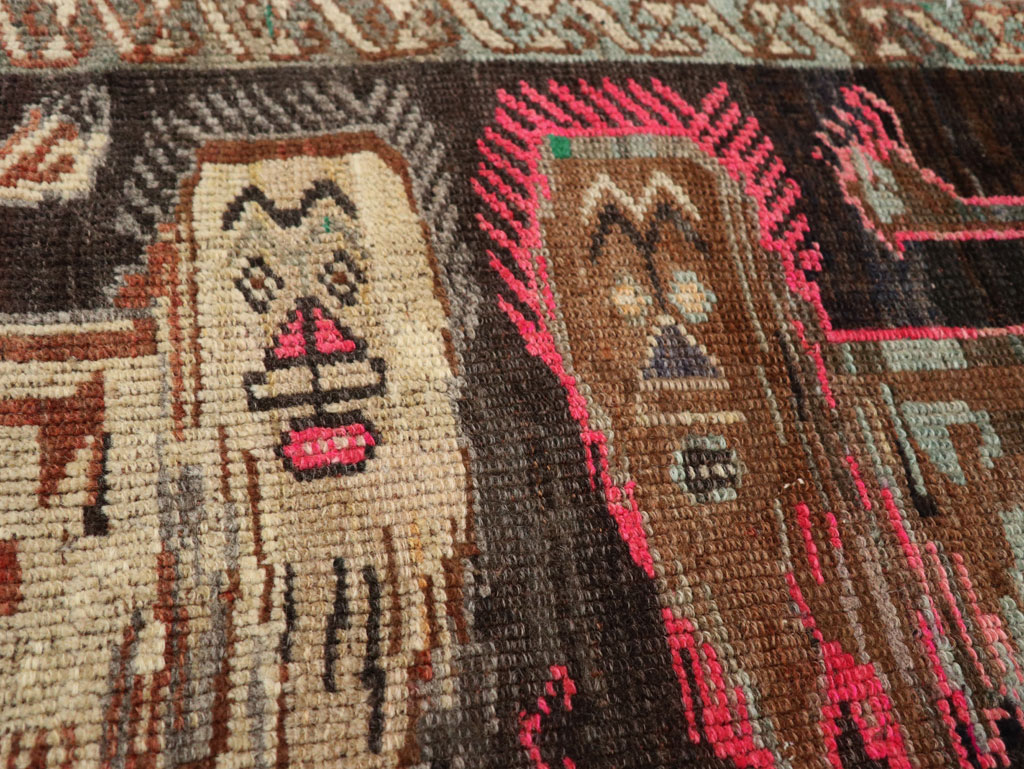 Vintage Turkish Anatolian Pictorial Rug, No.33452 - Gss