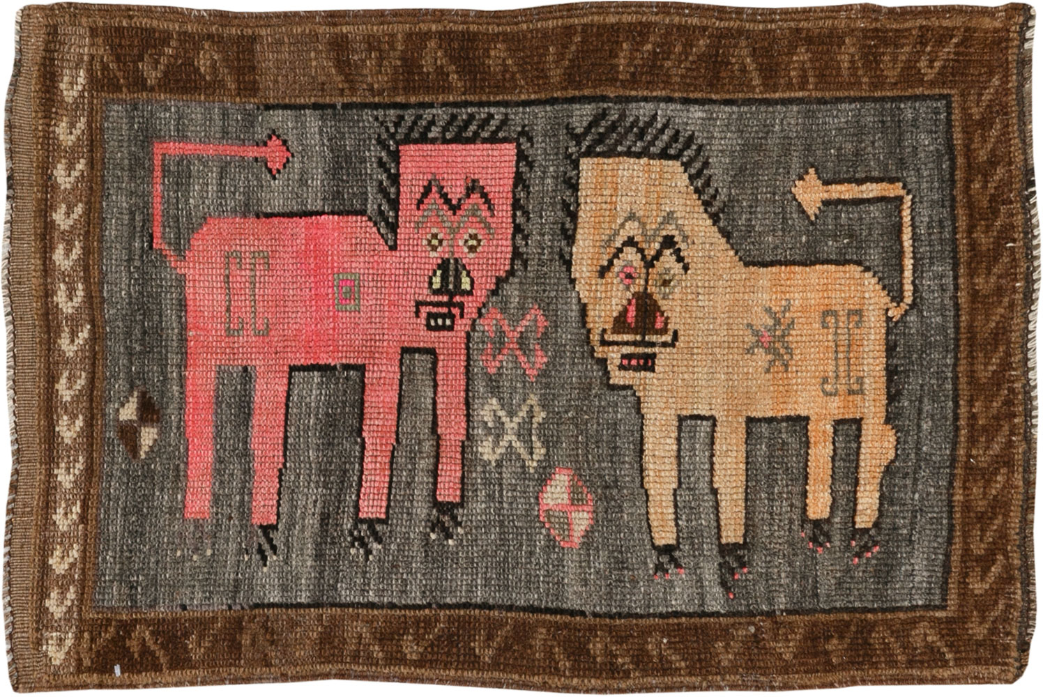Vintage Turkish Anatolian Pictorial Rug, No.33454 - Gss