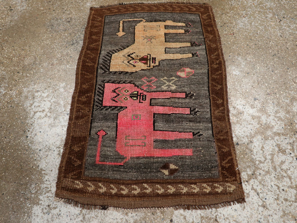 Vintage Turkish Anatolian Pictorial Rug, No.33454 - Gss