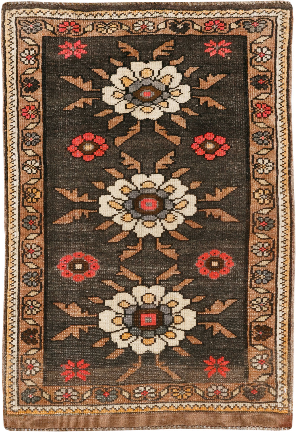 Vintage Turkish Anatolian Throw Rug  (Pair: 2 of 2), No.33455 - Gss
