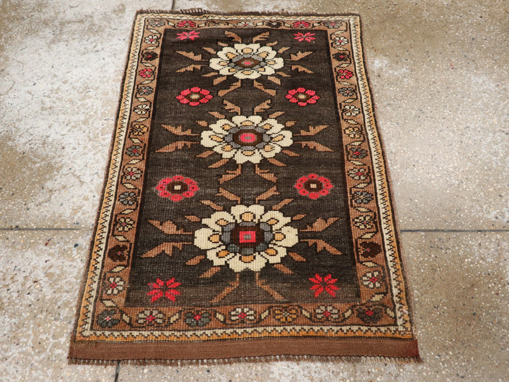 Vintage Turkish Anatolian Throw Rug  (Pair: 2 of 2), No.33455 - Gss