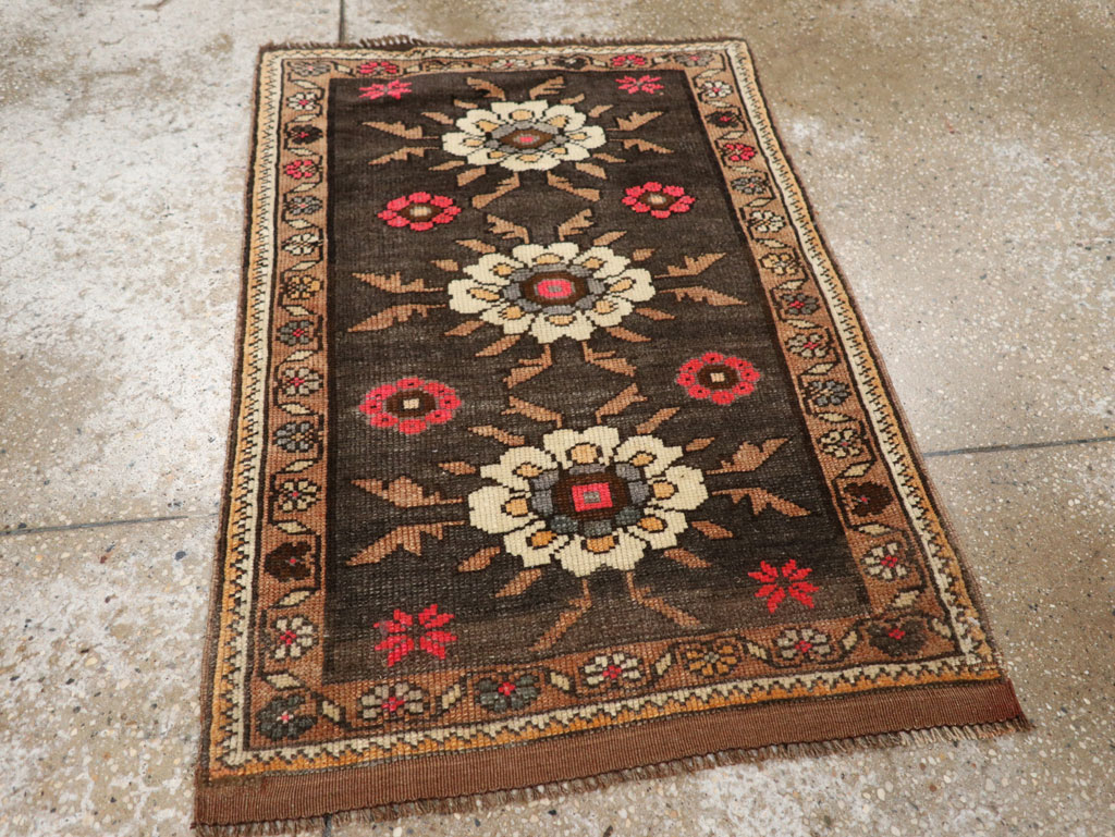 Vintage Turkish Anatolian Throw Rug  (Pair: 2 of 2), No.33455 - Gss