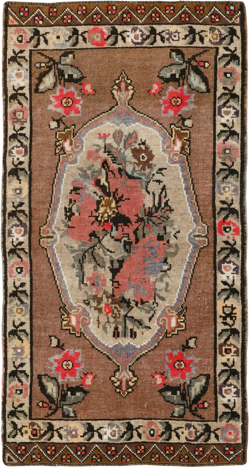 Vintage Turkish Anatolian Throw Rug, No.33456 - Gss
