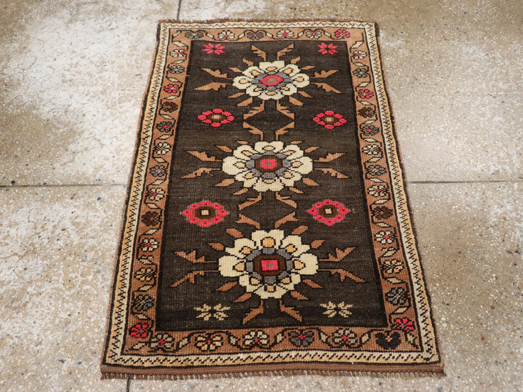 Vintage Turkish Anatolian Throw Rug  (Pair: 1 of 2), No.33458 - Gss