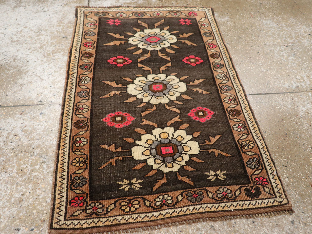Vintage Turkish Anatolian Throw Rug  (Pair: 1 of 2), No.33458 - Gss
