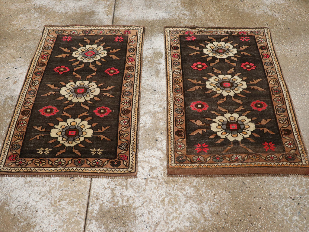 Vintage Turkish Anatolian Throw Rug  (Pair: 1 of 2), No.33458 - Gss