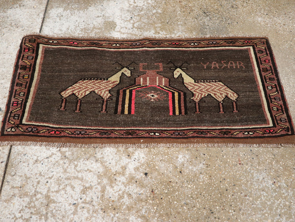 Vintage Turkish Anatolian Pictorial Rug (Pair: 2 of 2), No.33459 - Gss