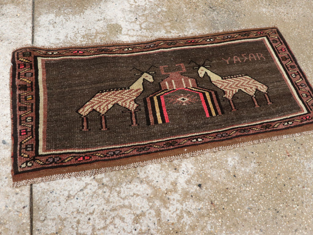 Vintage Turkish Anatolian Pictorial Rug (Pair: 2 of 2), No.33459 - Gss