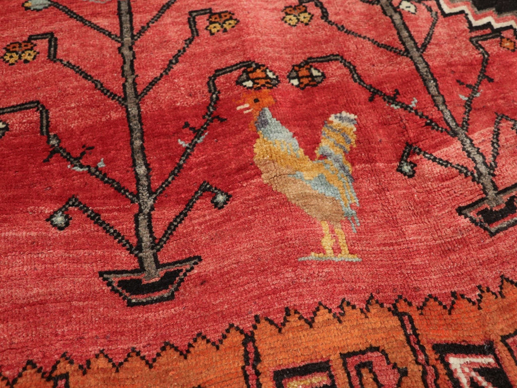 Vintage Turkish Anatolian Pictorial Room Size Carpet, No.33460 - Gss