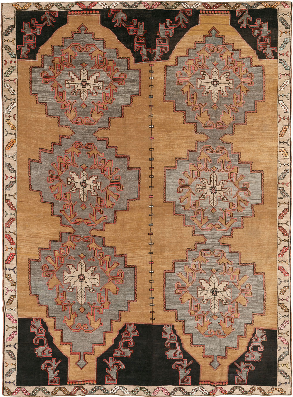 Vintage Turkish Anatolian Room Size Carpet, No.33462 - Gss