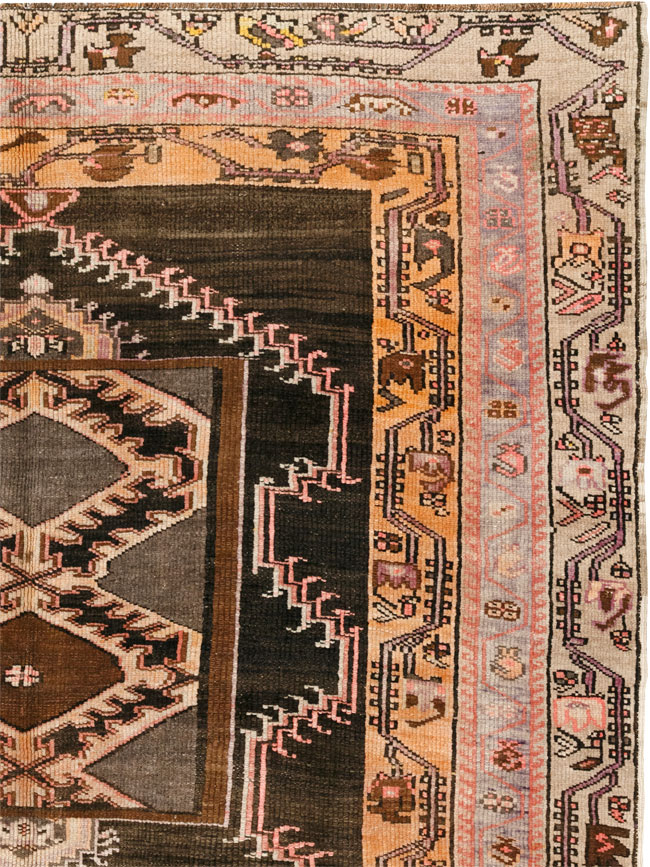 Vintage Turkish Anatolian Wide Gallery Runner, No.33463 - Gss