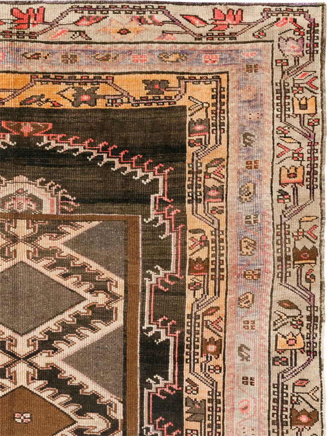 Vintage Turkish Anatolian Wide Gallery Runner, No.33463 - Gss