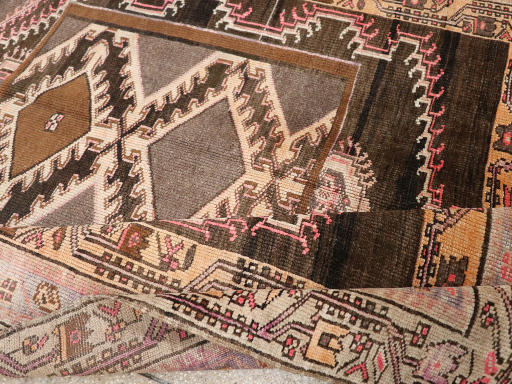 Vintage Turkish Anatolian Wide Gallery Runner, No.33463 - Gss
