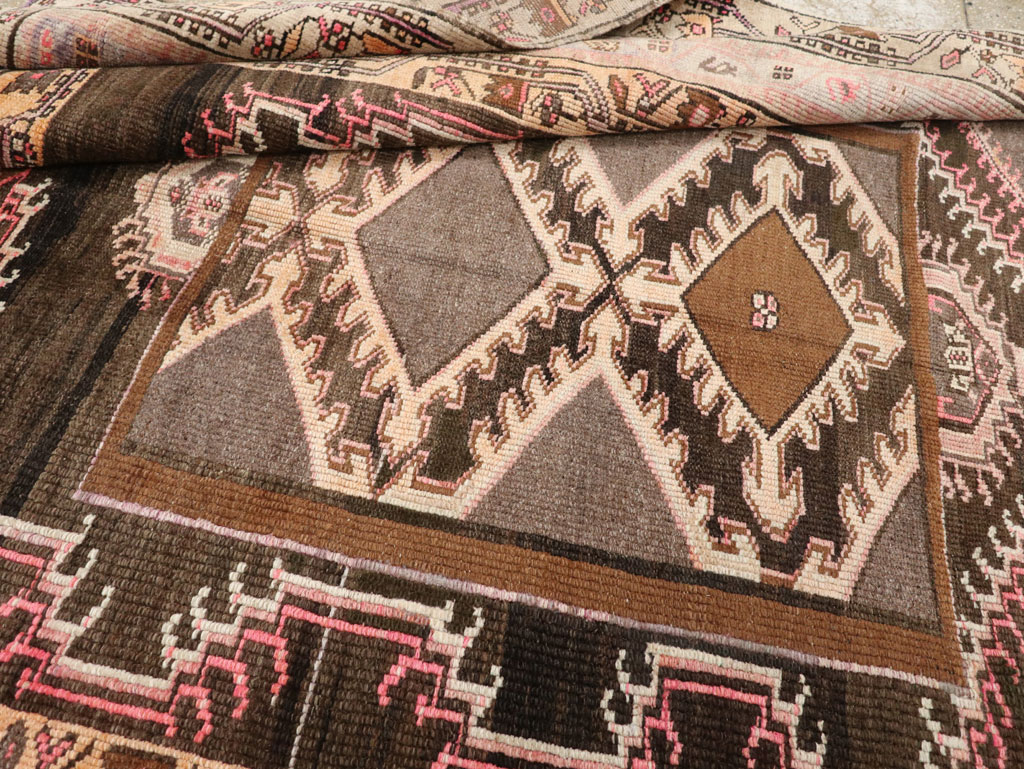 Vintage Turkish Anatolian Wide Gallery Runner, No.33463 - Gss