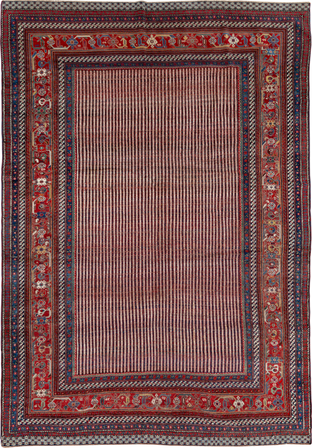 Antique Persian Qashqai Accent Carpet, No.33469 - Gss