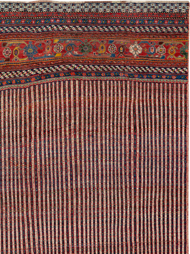 Antique Persian Qashqai Long Runner, No.33470 - Gss