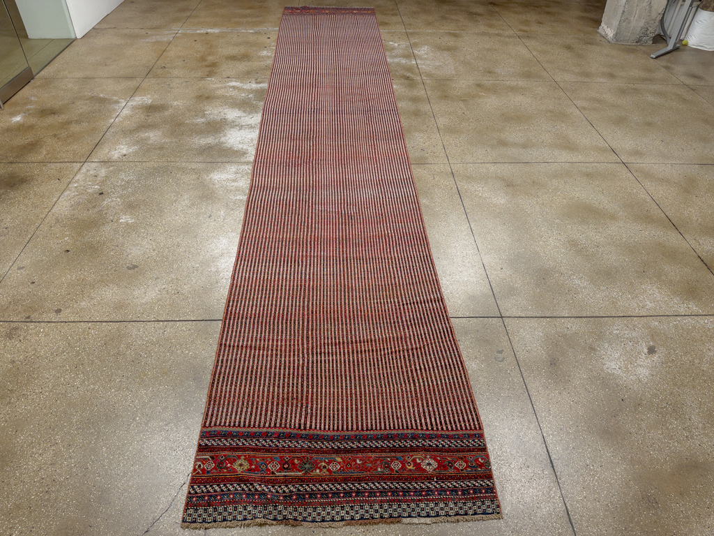 Antique Persian Qashqai Long Runner, No.33470 - Gss