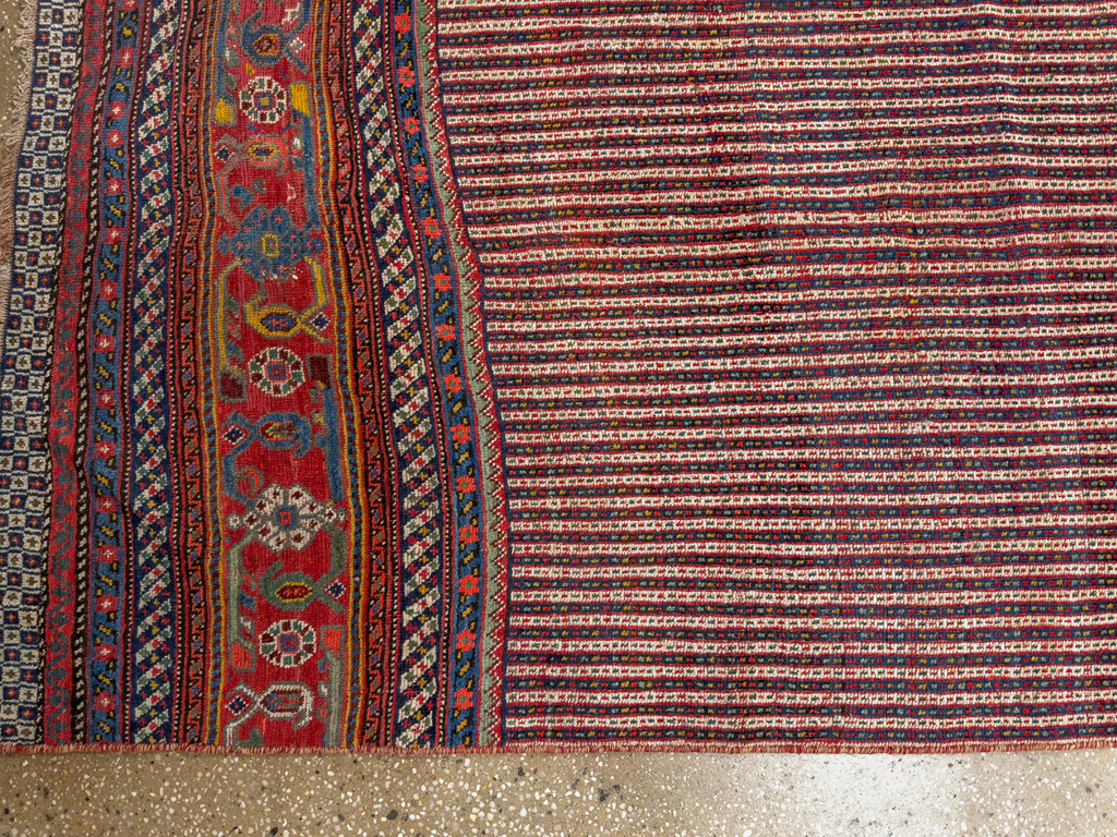 Antique Persian Qashqai Long Runner, No.33470 - Gss
