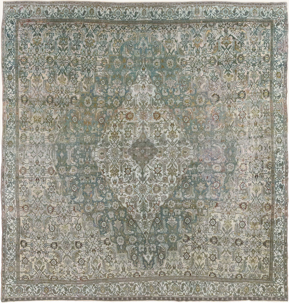 Antique Persian Bibikabad Large Square Room Size Carpet, No.33478 - Gss