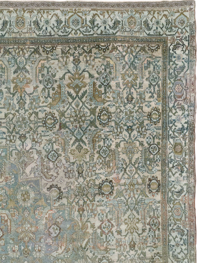 Antique Persian Bibikabad Large Square Room Size Carpet, No.33478 - Gss