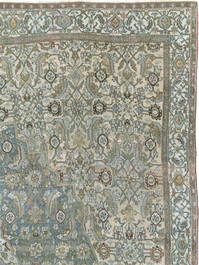 Antique Persian Bibikabad Large Square Room Size Carpet, No.33478 - Gss