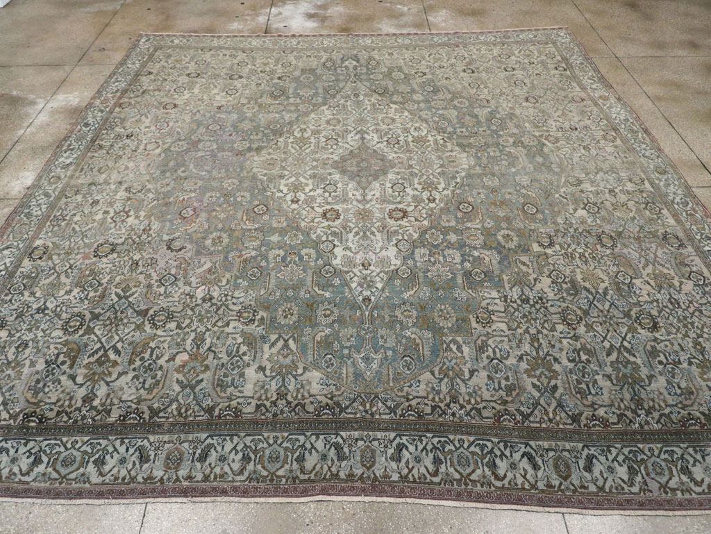 Antique Persian Bibikabad Large Square Room Size Carpet, No.33478 - Gss