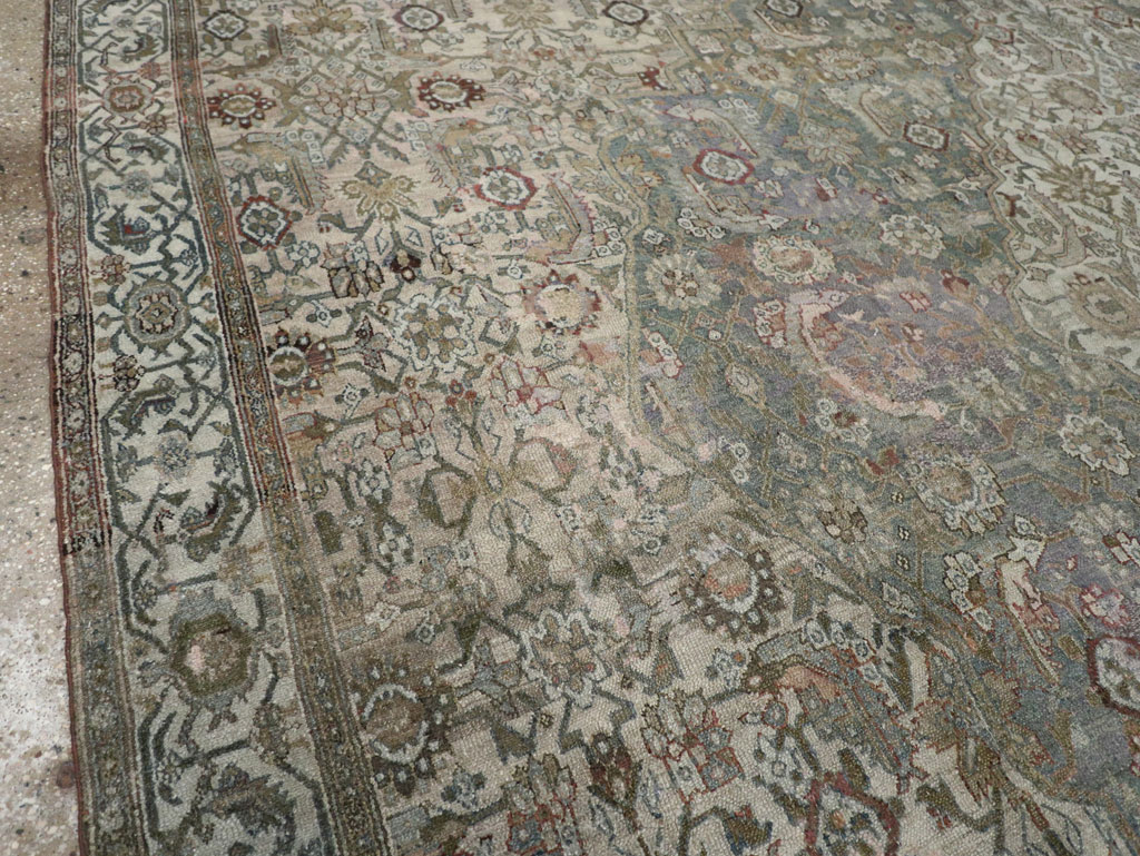 Antique Persian Bibikabad Large Square Room Size Carpet, No.33478 - Gss