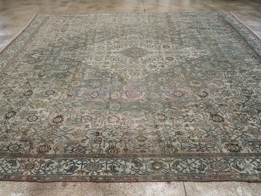 Antique Persian Bibikabad Large Square Room Size Carpet, No.33478 - Gss