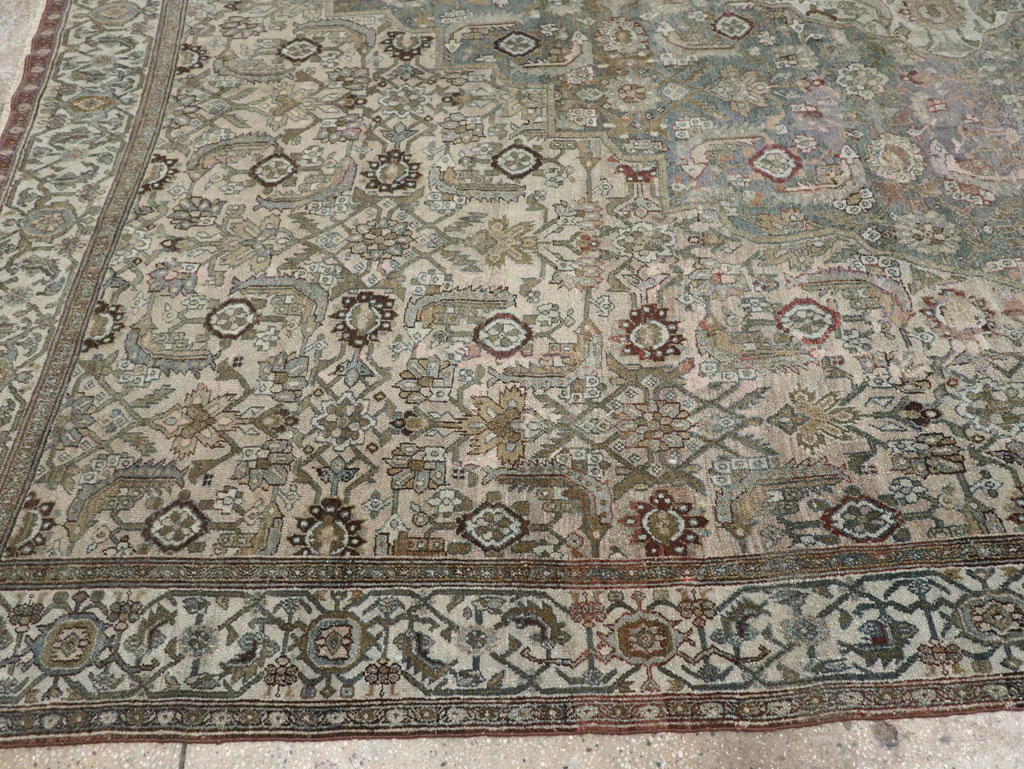 Antique Persian Bibikabad Large Square Room Size Carpet, No.33478 - Gss