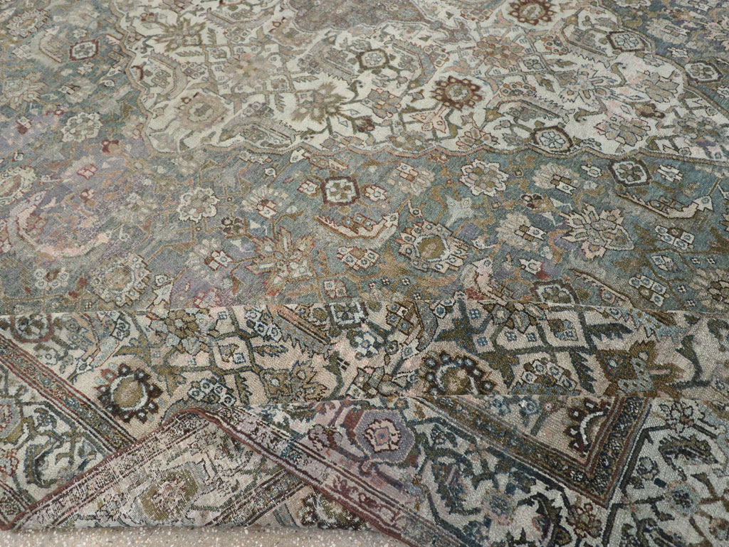 Antique Persian Bibikabad Large Square Room Size Carpet, No.33478 - Gss