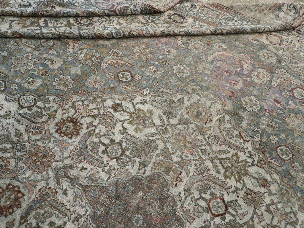 Antique Persian Bibikabad Large Square Room Size Carpet, No.33478 - Gss
