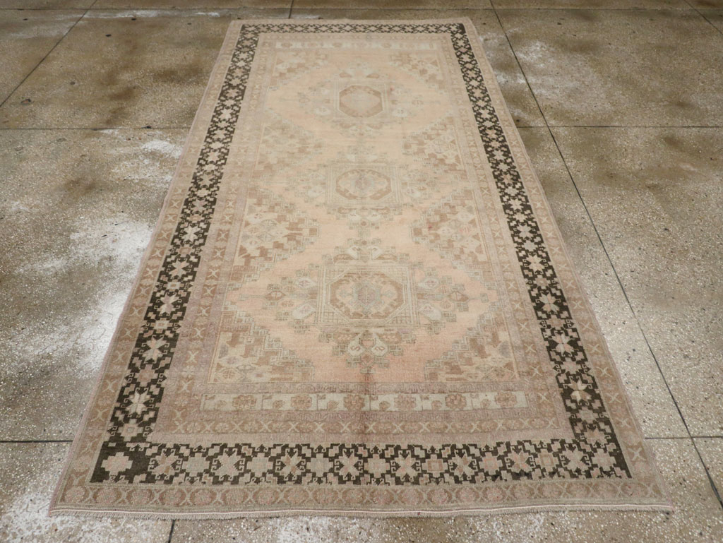 Vintage Turkish Anatolian Wide Gallery Runner, No.33479 - Gss