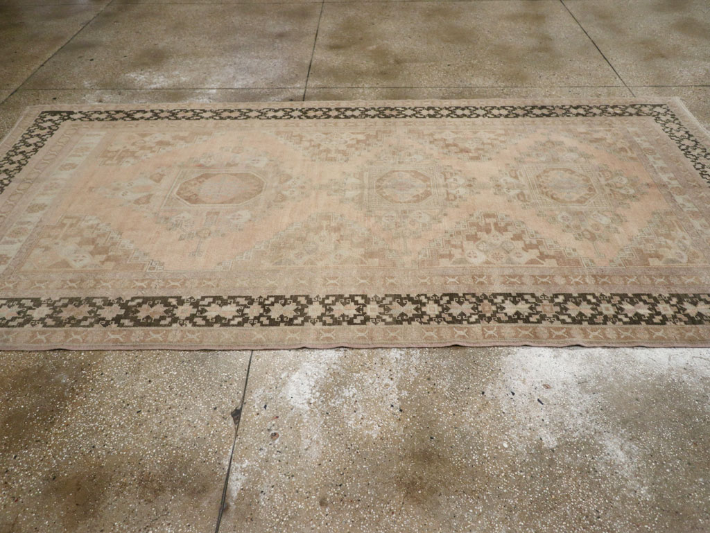 Vintage Turkish Anatolian Wide Gallery Runner, No.33479 - Gss