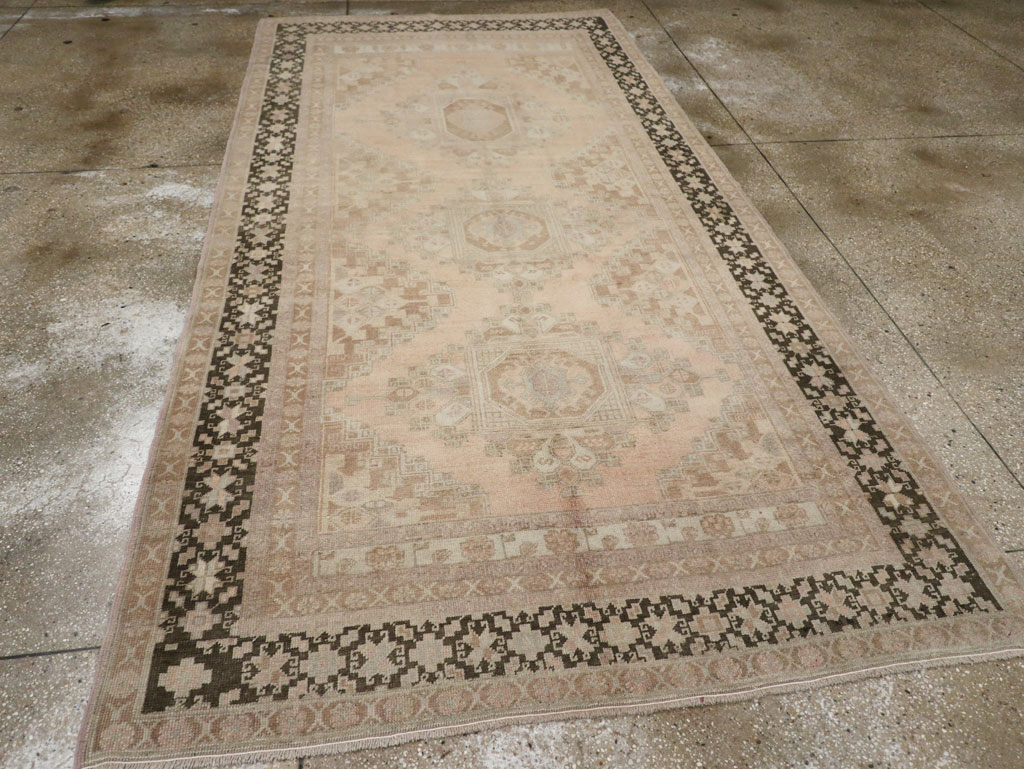 Vintage Turkish Anatolian Wide Gallery Runner, No.33479 - Gss