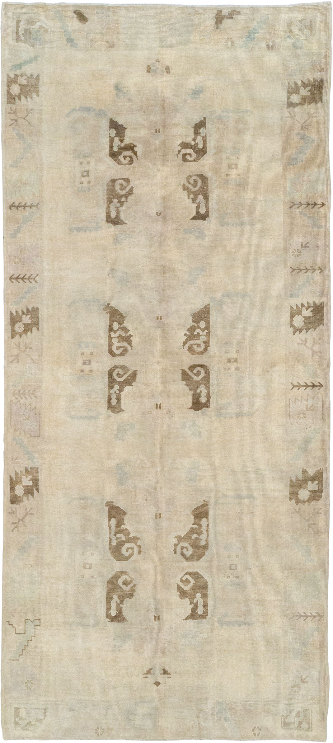 Vintage Turkish Anatolian Wide Gallery Runner, No.33484 - Gss