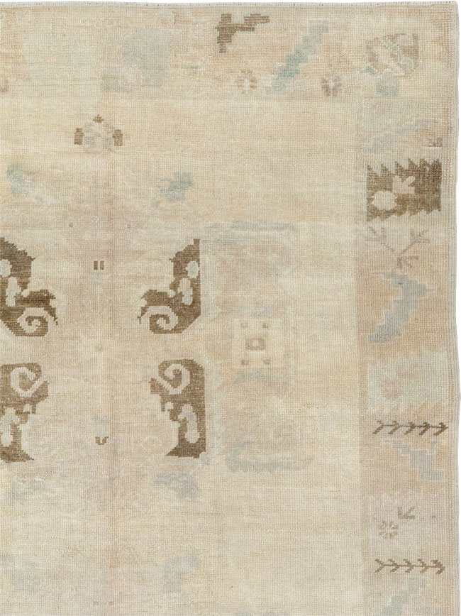 Vintage Turkish Anatolian Wide Gallery Runner, No.33484 - Gss
