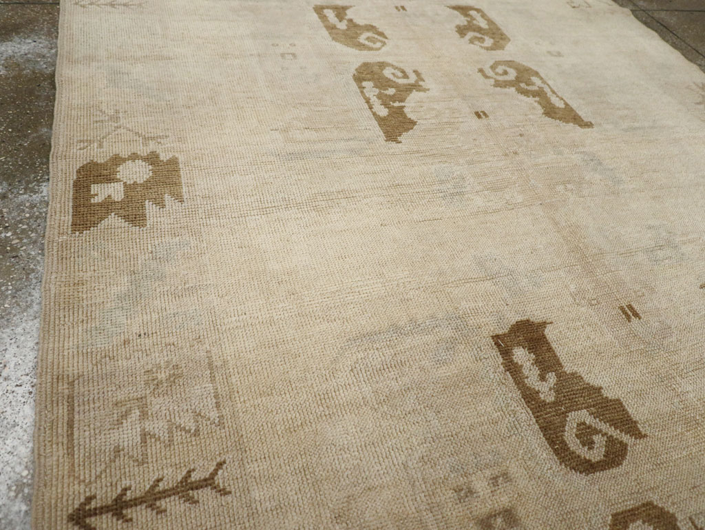 Vintage Turkish Anatolian Wide Gallery Runner, No.33484 - Gss