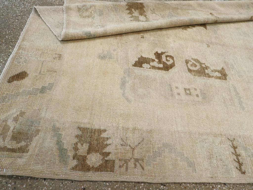 Vintage Turkish Anatolian Wide Gallery Runner, No.33484 - Gss