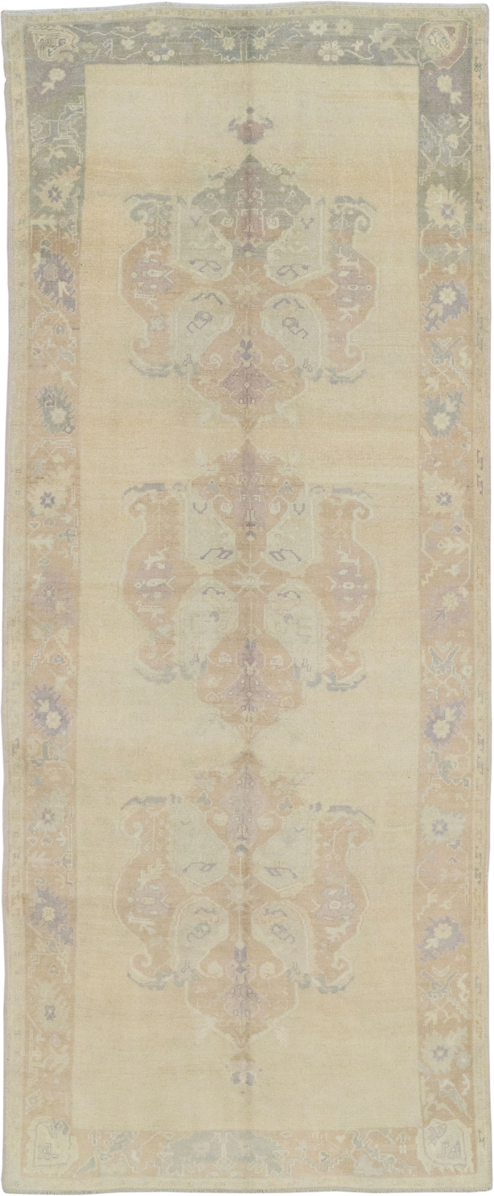 Vintage Turkish Anatolian Wide Gallery Runner, No.33486 - Gss