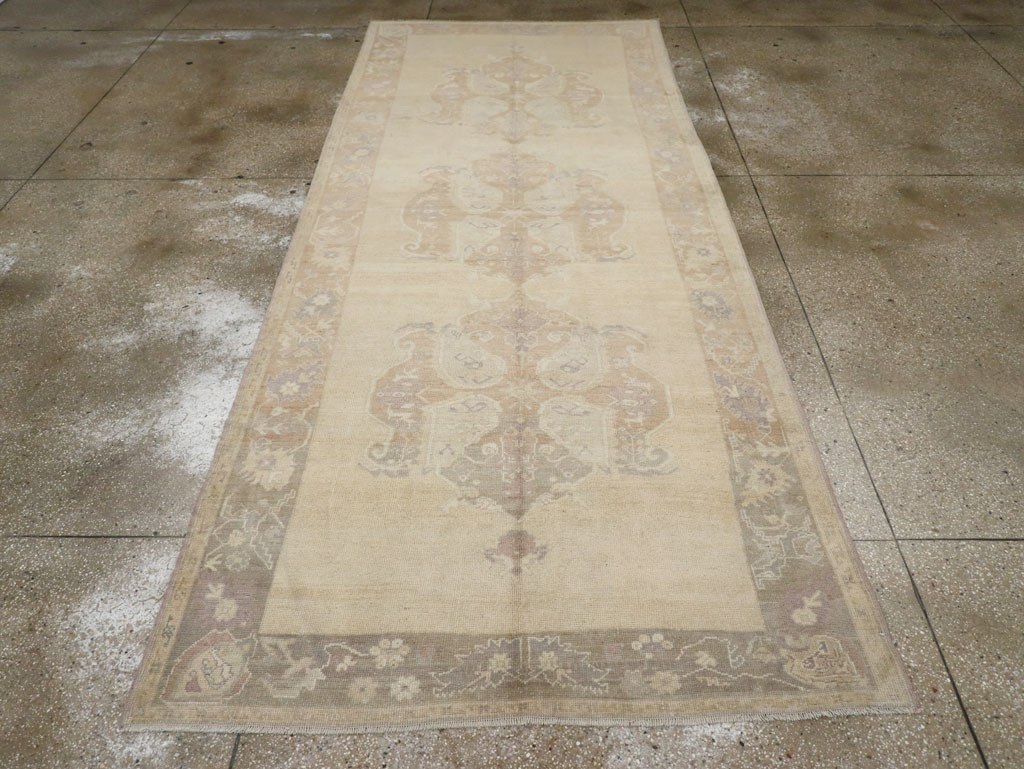 Vintage Turkish Anatolian Wide Gallery Runner, No.33486 - Gss