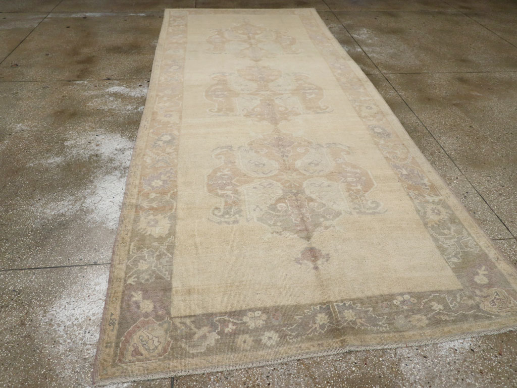 Vintage Turkish Anatolian Wide Gallery Runner, No.33486 - Gss
