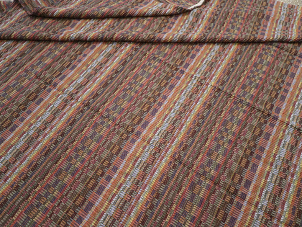 Vintage European Flatweave Kilim Large Room Size Carpet, No.33502 - Gss