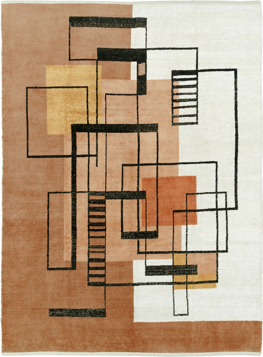 Modern Turkish Art Deco Room Size Carpet, No.33570 - Gss