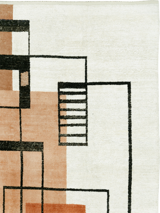 Modern Turkish Art Deco Room Size Carpet, No.33570 - Gss
