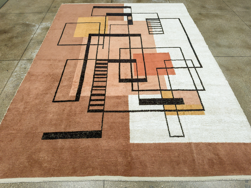 Modern Turkish Art Deco Room Size Carpet, No.33570 - Gss