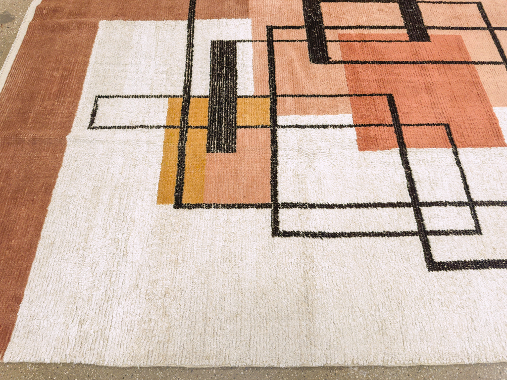 Modern Turkish Art Deco Room Size Carpet, No.33570 - Gss