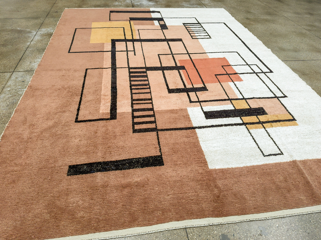 Modern Turkish Art Deco Room Size Carpet, No.33570 - Gss