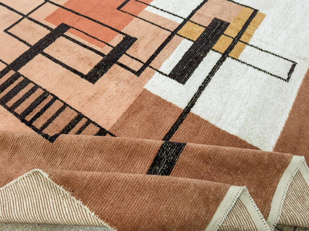 Modern Turkish Art Deco Room Size Carpet, No.33570 - Gss