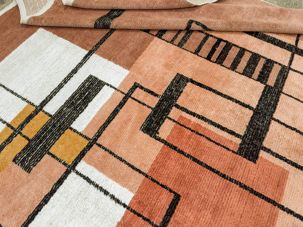 Modern Turkish Art Deco Room Size Carpet, No.33570 - Gss