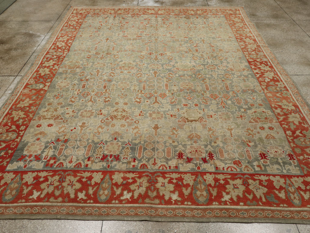 Antique European Oushak Room Size Rug, No.33573 - Gss